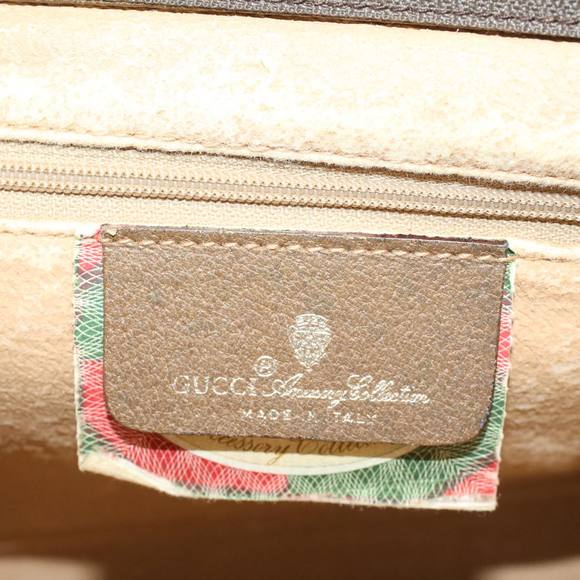 GUCCI GG Canvas Clutch Bag PVC Leather Beige Auth yk7935B - Picture 14 of 16